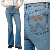 Spodnie damskie - Wrangler FIERCE FLARE high Sierra damskie spodnie jeansowe dzwony W29 L34 - miniaturka - grafika 1