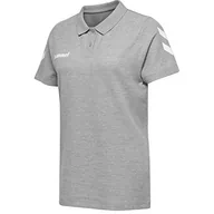 Koszule damskie - Hummel Damska koszula polo Hmlgo Cotton szary szary melanż S - miniaturka - grafika 1