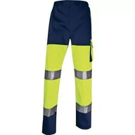 Odzież robocza - Delta Plus Ostrzegawcze spodnie robocze Panostyle z poliestru i bawełny kolor żółto-granatowy rozmiar M PHPA2JMTM PHPA2JMTM - miniaturka - grafika 1