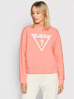 Bluzy damskie - Guess Bluza Caren O1BA69 FL03S Różowy Regular Fit - grafika 1
