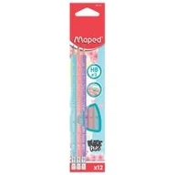 Przybory szkolne - Ołówek Blackpeps Pastel HB z gumką 12szt) MAPED 3411038517304 - miniaturka - grafika 1
