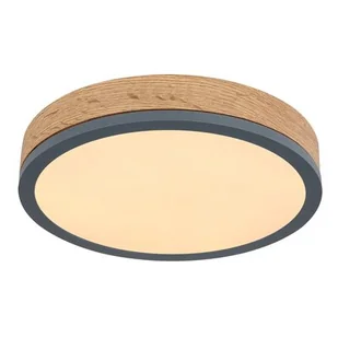 Globo Doro 416080WD1R plafon lampa sufitowa 1x12W LED 3000K drewniany/opalizowany - Lampy sufitowe - miniaturka - grafika 1
