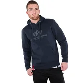 Bluzy męskie - Bluza Alpha Industries Basic Hoody 17831207 - granatowa - miniaturka - grafika 1