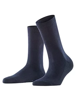 FALKE Kobiety Skarpety Family W SO Zrównoważona Bawełna jednokolorowe 1 Para, Niebieski (Dark Navy 6379), 39-42 - Skarpetki damskie - miniaturka - grafika 1