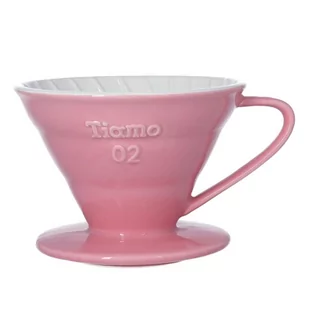 TIAMO Ceramiczny drip Tiamo z uchem V02 Żółty 4715660755448 - Zaparzacze i kawiarki - miniaturka - grafika 3