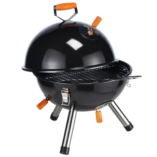 Minimalistyczny czarny grill ogrodowy - Lirena - Grille - miniaturka - grafika 1