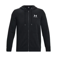Bluzy męskie - Bluza fitness męska Under Armour Essential Fleece Full Zip Hood - miniaturka - grafika 1