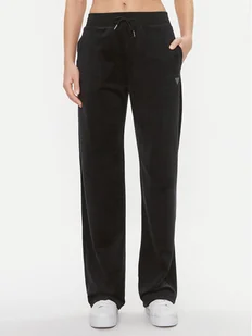Guess Spodnie dresowe Couture V3BB26 KBXI2 Czarny Regular Fit - Spodnie sportowe damskie - miniaturka - grafika 1