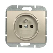 Gniazdka elektryczne - Abex Gniazdo pojedyncze z/u Nova - satyna - miniaturka - grafika 1