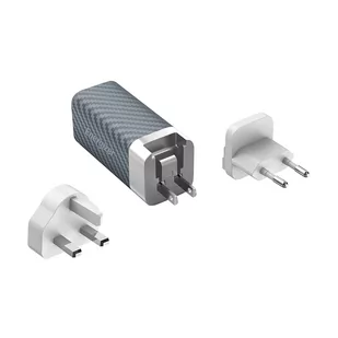 Energizer Ultimate - Ładowarka sieciowa Multiplug EU / UK / US GaN USB-C & USB-A 65W PD (Srebrny) - Ładowarki do telefonów - miniaturka - grafika 2