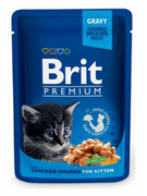 Mokra karma dla kotów - Brit Premium Cat Kitten Kurczak Saszetka 100g - miniaturka - grafika 1