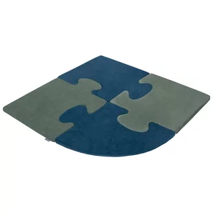 KiddyMoon Piankowe Puzzle do zabawy VELVET Trójkąt zieleń lasu-turkus laguny 4 Zabawka mata - Maty edukacyjne - miniaturka - grafika 1