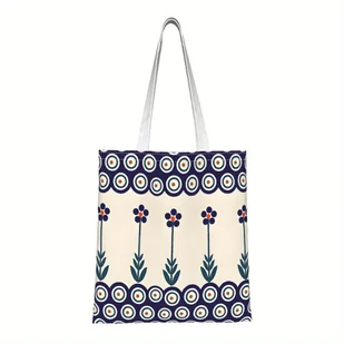 TEMU Polish Blue Ceramiczna Torba na Buty, Torebka na Zakupy, Torba Outdoor - Torebki damskie - miniaturka - grafika 1