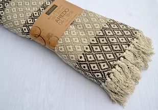 BAWEŁNIANY KOC NARZUTA 150x200 AREDO BRĄOWY - Koce - miniaturka - grafika 1