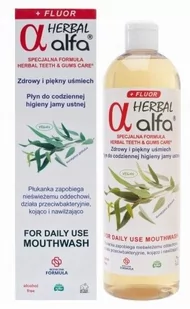 ALFA Herbal - ziołowy płyn do płukania jamy ustnej bez fluoru 500 ml - Płyny do płukania jamy ustnej - miniaturka - grafika 1