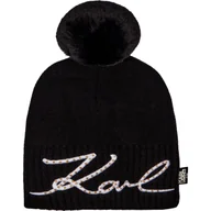 Czapki dla dzieci - Karl Lagerfeld Kids Czapka z dodatkiem kaszmiru - miniaturka - grafika 1