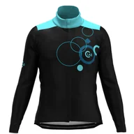 Kurtki rowerowe - Wodoodporna Zimowa Kurtka Pirineus Galaxy Czarno-Niebieska - miniaturka - grafika 1