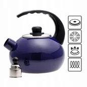 Czajniki na gaz - Czajnik imbryk emaliowany z gwizdkiem tradycyjnym 2,5L - miniaturka - grafika 1