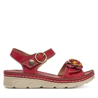 Sandały damskie - Sandały Laura Vita Dorry 03 Czerwony - miniaturka - grafika 1