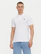 Koszulki męskie - Timberland Polo TB0A6VDP Biały Regular Fit - miniaturka - grafika 1