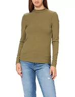 Swetry damskie - PIECES Damski sweter Pckylie Ls T-Neck Top Noos, Deep Lichen Green, XXL - miniaturka - grafika 1
