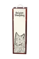 Zestawy upominkowe - Owczarek belgijski, Belgijski pies pasterski - pudełko na wino z psem, pudełko na alkohol z grafiką, personalizowane pudełko na prezent marki Art-Dog - miniaturka - grafika 1