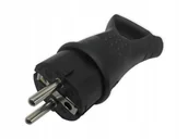 Lampy pozostałe - ELGOTECH Wtyczka BRYZGOSZCZELNA Z UCHWYTEM WT-30GU CZARNA EWT-30GU - miniaturka - grafika 1