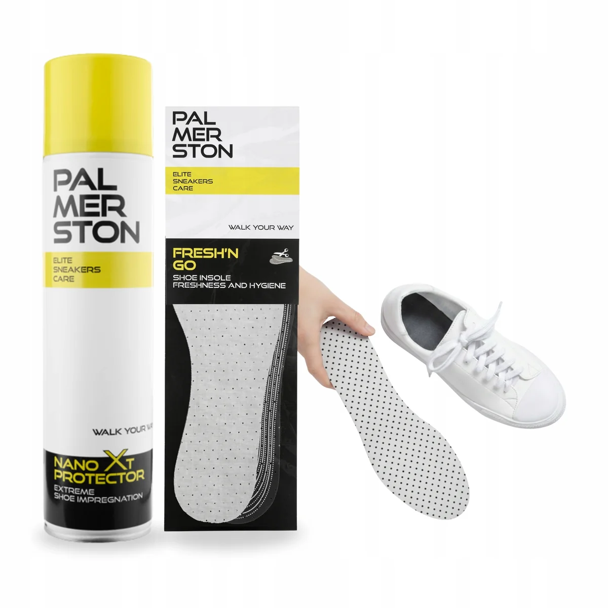 Impregnat Protector NanoXT z Wkładkami Fresh do Butów Zestaw 2w1 Palmerston