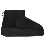 Botki damskie - Buty Emu Australia Stinger Micro Flatform W13082BLAK - czarne - miniaturka - grafika 1