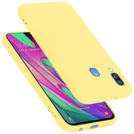Etui i futerały do telefonów - Pokrowiec Do Samsung Galaxy A40 Etui w LIQUID ŻÓŁTY TPU Silikon Case Cover Obudowa Ochronny Cadorabo - miniaturka - grafika 1