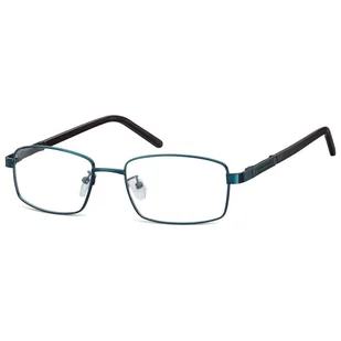Męskie oprawki korekcyjne zerówki okulary prostokątne metalowe 659E Niebieskie - Okulary korekcyjne, oprawki, szkła - miniaturka - grafika 1