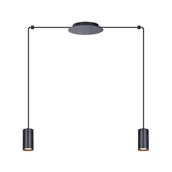 Lampy sufitowe - Kaja Oświetlenie Czarna lampa wisząca z możliwością regulacji K-4896 PUERTO K-4896 - miniaturka - grafika 1