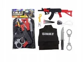 Stroje karnawałowe - Zestaw Policjanta Kamizelka Karabin Strój - miniaturka - grafika 1