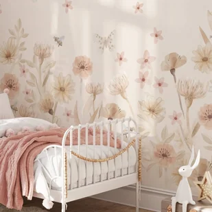 Tapeta pudrowa w Kwiaty - Tapety - miniaturka - grafika 1