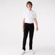 Spodnie męskie - Lacoste męskie dżinsy z elastycznego denimu bawełnianego Slim Fit - miniaturka - grafika 1