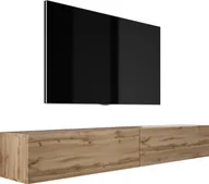 Szafki RTV - RTV DMG Szafka RTV wisząca w kolorze dąb Wotan - Nowoczesny design szer: 200 (2 x 100) cm, wys: 34 cm, gł: 32 cm. Szafka RTV niska, szafka RTV, szafka RTV wisząca, szafka RTV niska - miniaturka - grafika 1