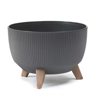 Misa na kwiaty z nóżkami Milis 40 cm, grafitowa - Donice Misa na kwiaty z nóżkami Milis 40 cm, grafitowa - Donice - miniaturka - grafika 1