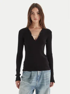 Patrizia Pepe Sweter 2K0331/K7S0-K103 Czarny Regular Fit - Swetry damskie - miniaturka - grafika 1