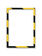 Systemy ekspozycyjne i znaki informacyjne - Magnetoplan Koszulka magnetyczna A4 ramka czarno-żółta 5szt 1131442 - miniaturka - grafika 1
