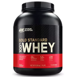 Optimum Nutrition Białko Whey Gold Standard 100% 2270 g malina biała czekolada - Odżywki białkowe - miniaturka - grafika 1