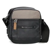 Paski - Pepe Jeans Cardiff Obudowa na messenger Small Black 15x19,5x6 cms Poliester i PU, czarny, Talla única, Mały pasek na ramię - miniaturka - grafika 1