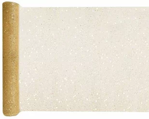 BIEŻNIK BROKATOWY ZŁOTY 30 x 500 CM - Dekoracje i nakrycia stołu na imprezę - miniaturka - grafika 1