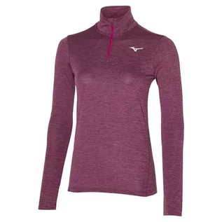 Bluzy damskie - Bluza Damska Mizuno Impulse Core Ls Hz Tee | Grape Wine - grafika 1