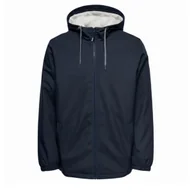 Kurtki męskie - Kurtka męska Only & Sons Semil zimowa z kapturem granatowa-M - miniaturka - grafika 1