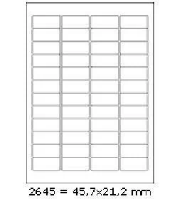 Samoprzylepne etykiety 45,7 x 21,2 mm, 48 etykiet, A4, 100 arkuszy - Etykiety samoprzylepne i bloki etykiet - miniaturka - grafika 1