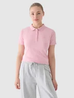 Koszulki sportowe damskie - Damska koszulka polo 4F 4FWMM00TPTSF514 - różowa - miniaturka - grafika 1