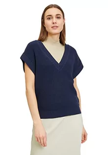 Swetry damskie - Betty & Co Damski sweter z dzianiny 5544/3709 krótki bez rękawów, granatowy (Navy Blue), 40 (DE), granatowy, 40 - grafika 1