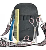 Nożyczki fryzjerskie - Jaguar Good Vibes Ergo Relax, zestaw dla leworęcznych: nożyczki 5.75", degażówki 5.25" + akcesoria - miniaturka - grafika 1