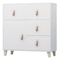 Komody - Komoda FIGO 4S1D-03 Biały - miniaturka - grafika 1