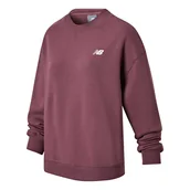 Bluzy damskie - Bluza damska New Balance WT51949FDP bordowa - miniaturka - grafika 1